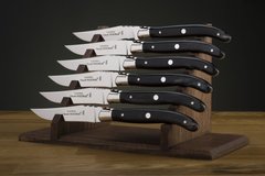 Набір з 6 ножів Laguiole з нержавічої сталі з ручкою з чорного рогу 2.60.001.64МІ
