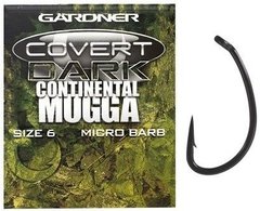 Крючок Gardner Covert Continental Dark Mugga hooks barbed DMHX2