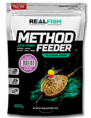 Прикормка Real Fish Method Squid Cranberry 800г 882475