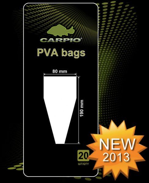 Carpio ПВА пакет PVA bags BULLET (пуля) 80х190мм, 20шт PVB-0020