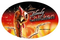 Наклейка "Bloody Chicken" 9,5 * 14,5cм 9949013