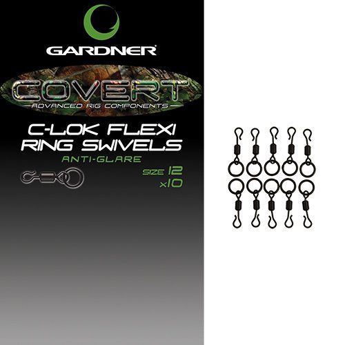 Вертлюг Gardner Covert C-Lok Flexi Ring Swivels 12 Anti Glare (10) CFLOK