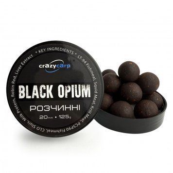 Насадочні бойли Crazy Carp Platinum Soluble Hookbaits Black Opium 20мм 125г BO20SH
