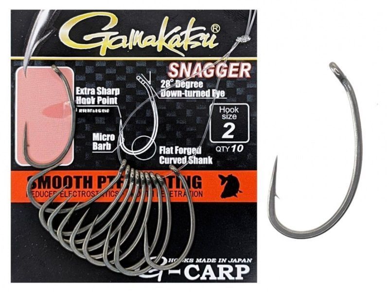 Крючки карповые Gamakatsu G-Carp Snagger 185035 00800
