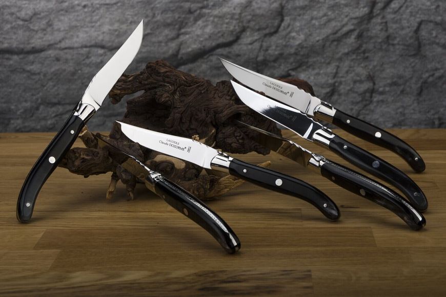 Набір з 6 ножів Laguiole з нержавічої сталі з ручкою з чорного рогу 2.60.001.64МІ