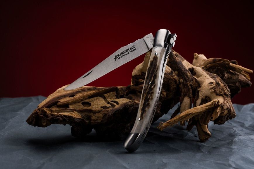 Нож со складным лезвием Laguiole 12 см ручной работы, олень L12BC