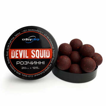 Насадочні бойли Crazy Carp Platinum Soluble Hookbaits Devil Squid 20мм 125г DS20SH