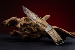 Нож со складным лезвием Le Thiers Gentleman, дамаск, мамонт и центральный усилитель T97MDI8