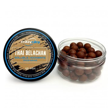 Насадочні бойли Crazy Carp Platinum Soluble Hookbaits Thai Belachan 12мм 125г TB12SH