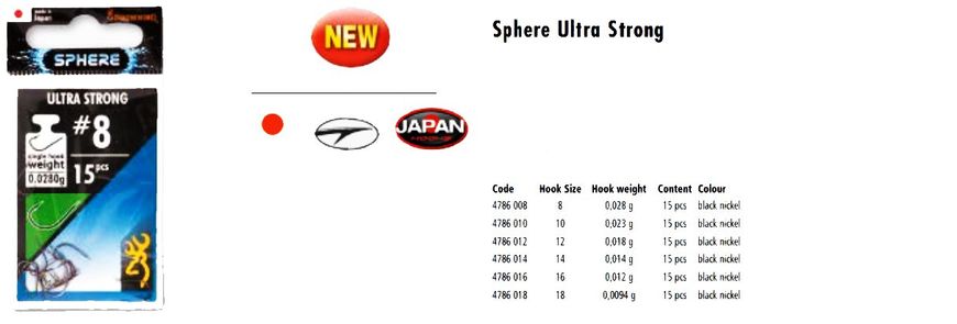 Крючки Browning Sphere Ultra Strong black nickel 4786010