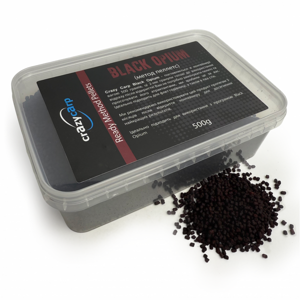 Пеллетс метод Crazy Carp Platinum Ready Method Black Opium 500г MetPBO500