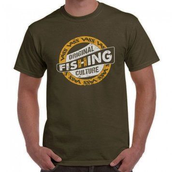 Футболка Vass Fishing Culture Printed T-Shirt Khaki V1857/7/L