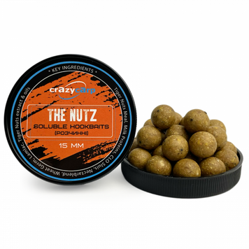 Насадочні бойли Crazy Carp Platinum Soluble Hookbaits The Nutz 15мм 125г TN15SH