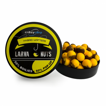 Вафтерс Crazy Carp Hybrid Wafters Larva & Nutz 10мм HLVN10