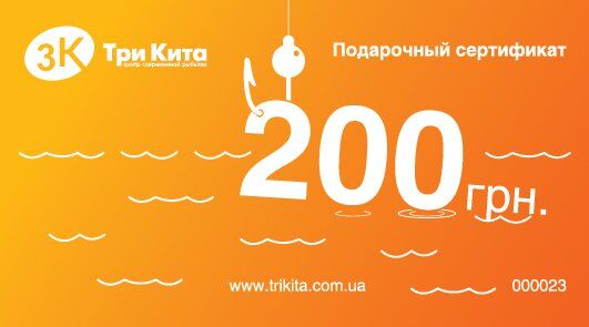 Подарунковий сертифікат на 200 грн 000216