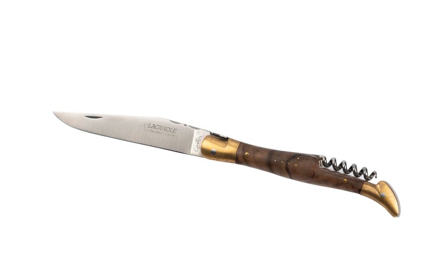 Складной нож ручной работы Laguiole 12см+штопор, орех L12TNO