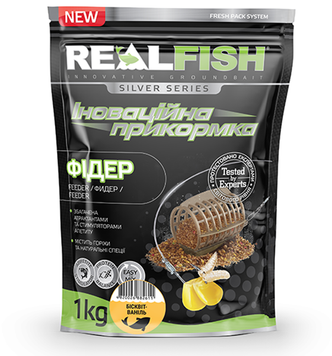 Прикормка Real Fish Фідер Бісквіт-Ваниль 1кг 000001523