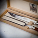 Laguiole Сервисный набор нож+вилка ручка экзотическое дерево