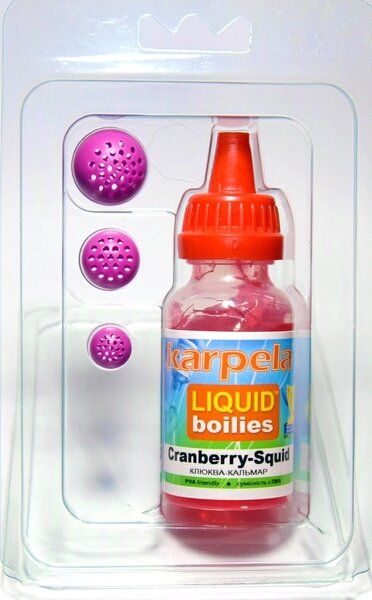 Набор. Liquid "Cranberry-squid" клюква-кальмар + контейнеры фиолет маленькие отверстия, 10-14-18 мм НКК