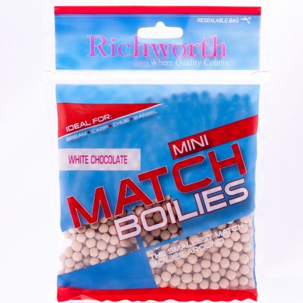Бойлы Richworth Mini Match Boilies 6mm WHITE CHOCOLATE, 200g 04-19