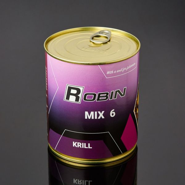 "MIX-6" зерен ROBIN 900 ml. ж/б Krill 24427