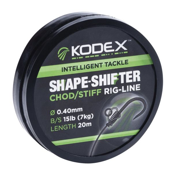 Поводочный материал KODEX Shape-Shifter Chod/Stiff Rig-Line, 0,40 мм, 20м, spool (1593) 1593