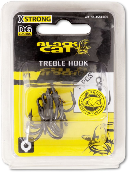 Тройник Black Cat Treble Hook DG DG coating 5pcs 4551200