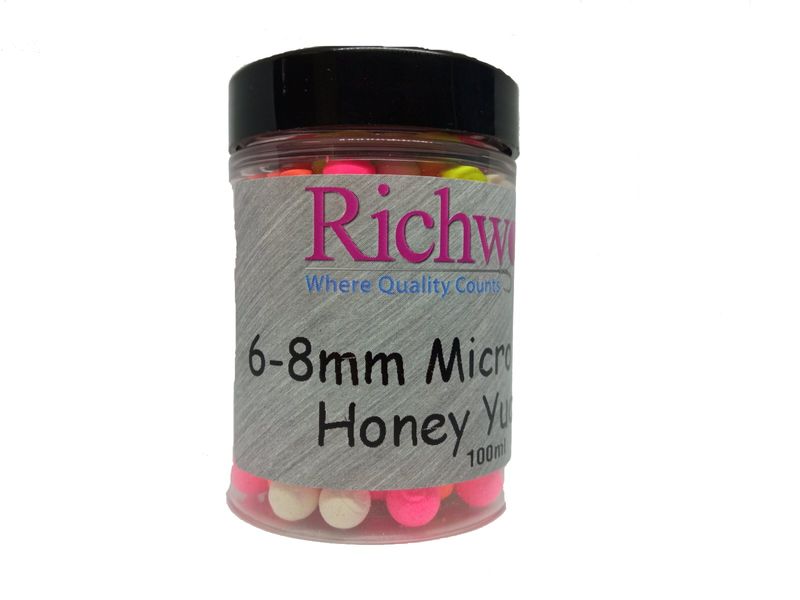 Бойли плаваючі Richworth 6-8mm Micro Pop-Ups Honey Yucatan 100ml ERW6HY
