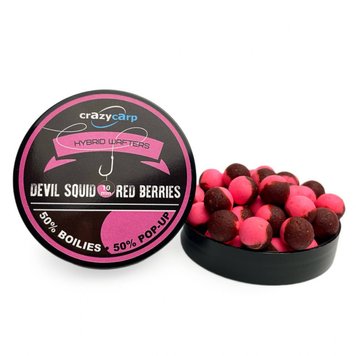 Вафтерс Crazy Carp Hybrid Wafters Devil Squid & Red Berry (диявольський кальмар та червона ягода) 10мм HDSRB10