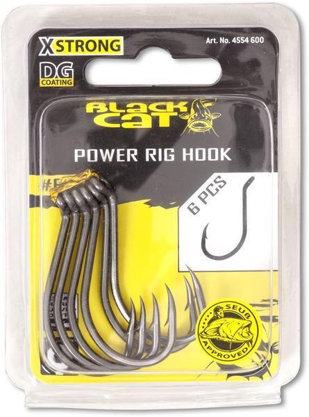 Крючок Black Cat Power Rig Hook DG DG coating 6pcs 4554500