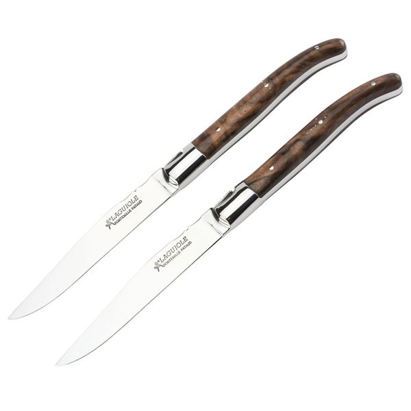 Набір з 2 кованих ножів для стейка Languiole, волоський горіх LTC2NO