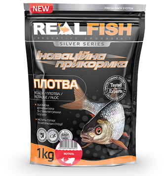 Прикормка Real Fish Плотва Мотыль 1кг 281