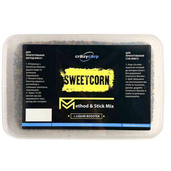 Стик микс Crazy Carp Method&Stick Mix Sweetcorn 500г MSMSC