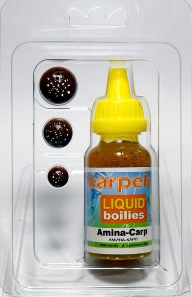 Набор. Liquid "Amino-Carp Amino-Karp"+конт. коричневые маленькие отверстия, 10-14-18 мм НАК