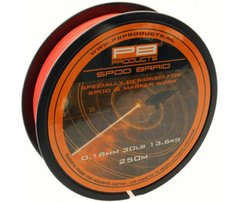 Плетеный шнур для Спода и Маркера 0.18 мм Оранжевый PB Products - Spod & Marker Braid Fluo Orange 13 10380