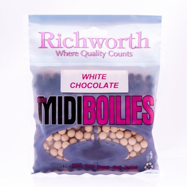 Бойлы Richworth Midi Boilies WHITE CHOCOLATE Handy Packs,10mm, 225g 03-18