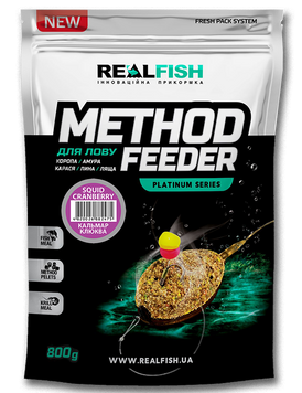 Принада Real Fish Method Squid Cranberry 800г 882475