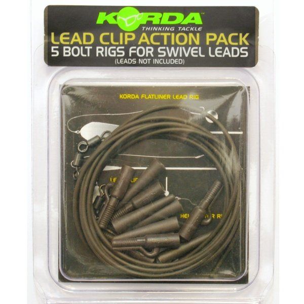 Набор Korda Lead Clip Action Pack Weed 5шт KLCAP