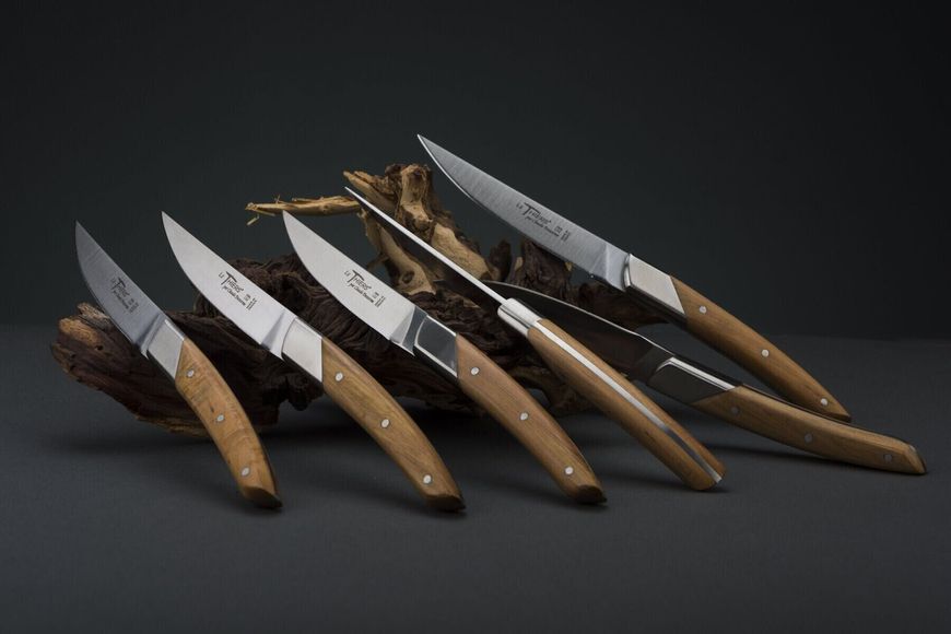 Набор из 6 ножей Thiers с матовим лезвмем и с ручкой из можжевельника. 2.90.001.47М