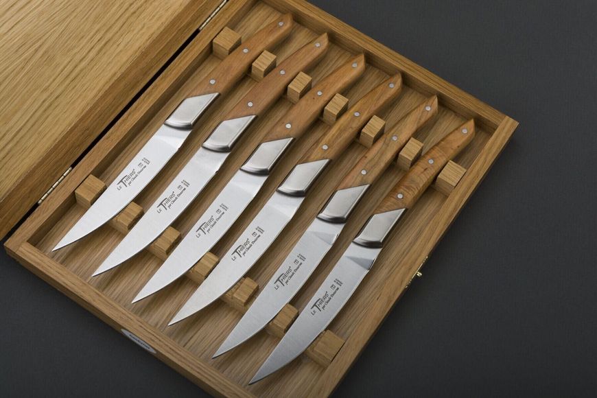 Набір з 6 ножів Thiers з матовим лезом та з ручкою з ялівця 2.90.001.47М