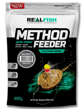 Прикормка Real Fish Method Halibut-Палтус 800г 881300