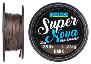 Повідковий матеріал Kryston Super Nova Solid Bag Supple Braid Dark Silt KR-SU11