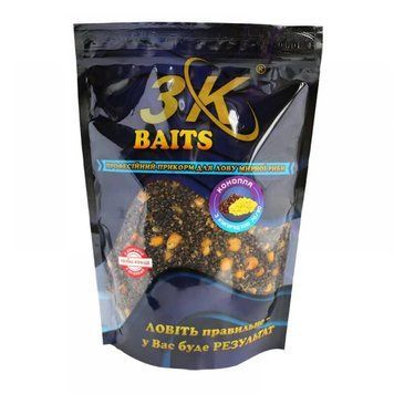 Зерновий мікс 3k Baits Кукурудза з коноплею 800г 00-00012621