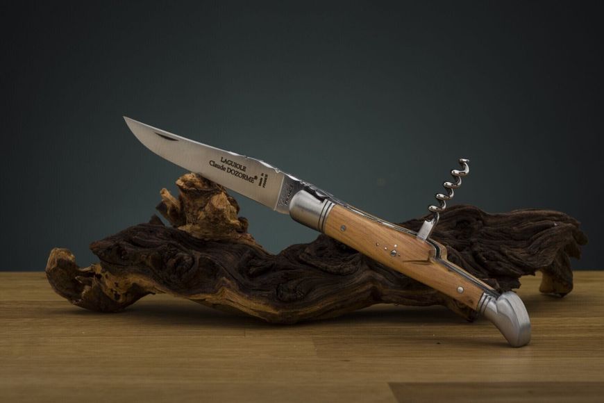 Складаной нож Laguiole 4"3/4 + штопор с ручкой из можжевельника 1.60.129.47МІ