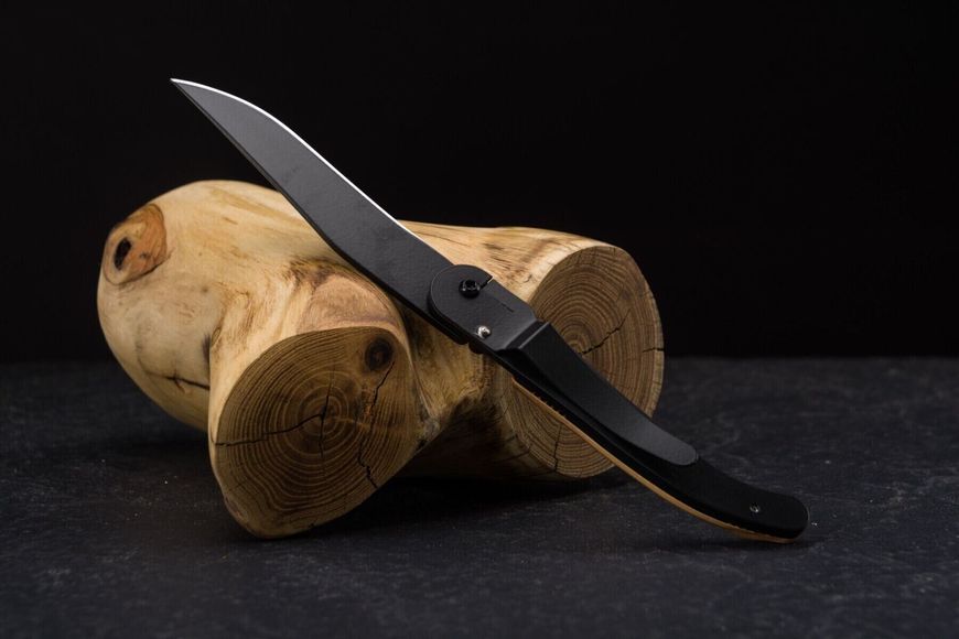Laguiole з Liner замком, чорний кишеньковий ніж, великий розмір, ручка з оливкового дерева 1.60.142.89N