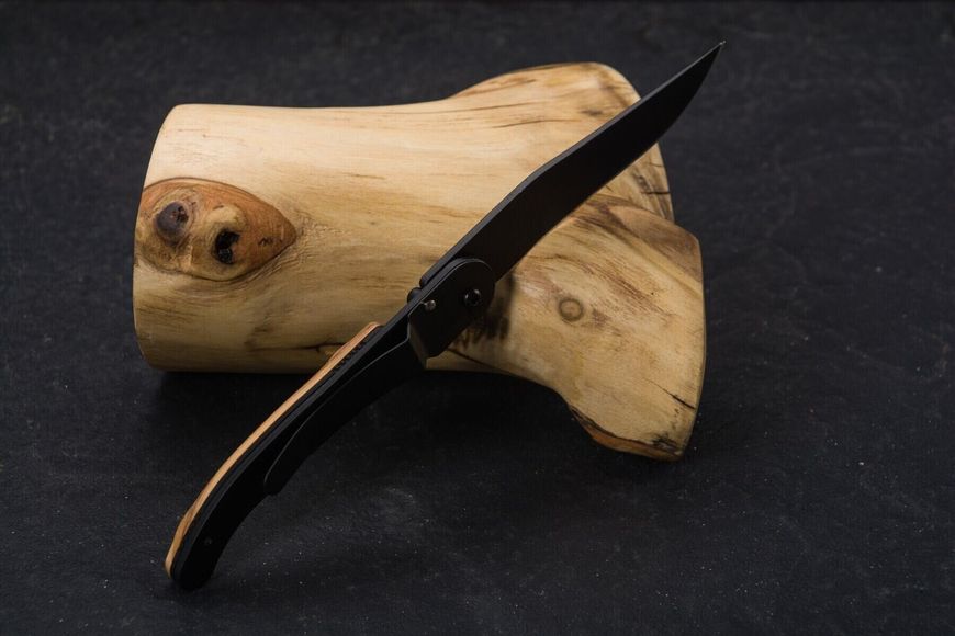 Laguiole с Liner замком, черный карманный нож, большой размер, ручка из оливкового дерева 1.60.142.89N