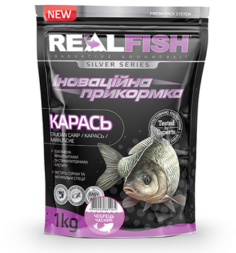 Прикормка Real Fish Карась Чебрець-Часник 1кг RFG-03