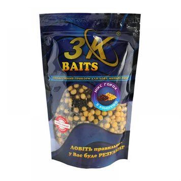 Зерновий мікс 3k Baits Горох з коноплею 400г 3к02605