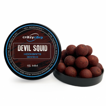 Насадочні бойли Crazy Carp Platinum Hookbaits Devil Squid 15мм 125г DS15H