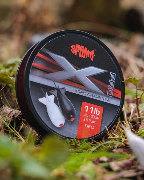 Волосінь сподова Spomb X Pro Mono 0.26mm/11lb x 300m RED DML001